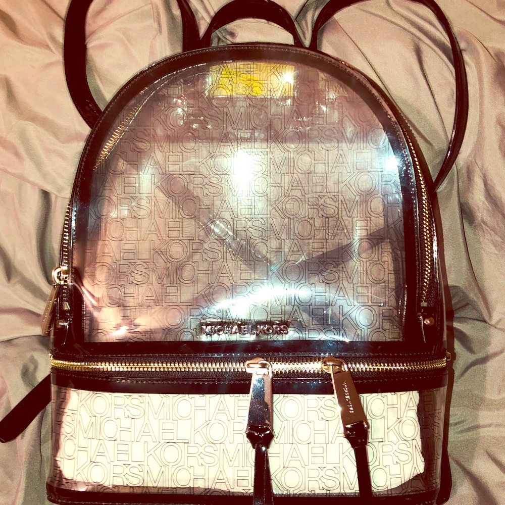 Michael Kors clear back pack
